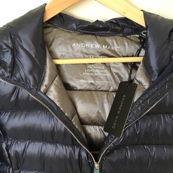 Andrew Marc Premium Down Packable Puffer Jacket (M) NWT - Picture 4 of 5